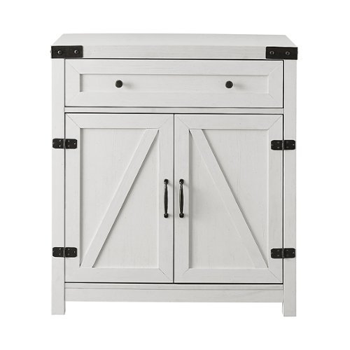 

Walker Edison - 30” Modern Farmhouse Double Door Accent Cabinet - Brushed White