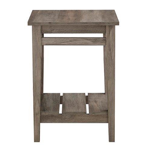 Walker Edison - 18" Rustic Trim Side Table - Grey Wash