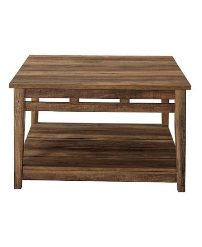 Walker Edison - 30" Cottage Square Coffee Table - Rustic Oak