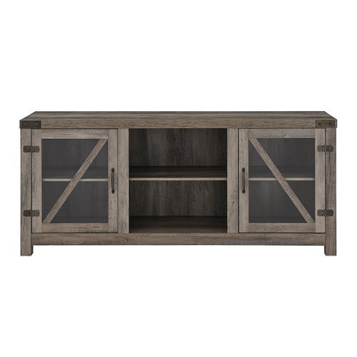Walker Edison - Modern Farmhouse TV Stand for TVs up to 65” - Grey Wash