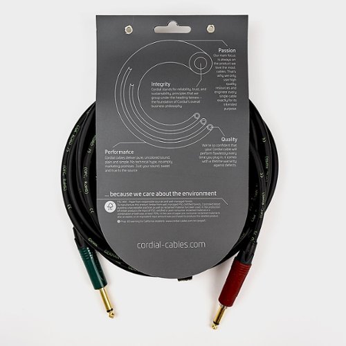 Cordial Premium High-Copper Instrument Cable with Road Wrap & Silent Plug - Black WORLDWIDE DELIVERY