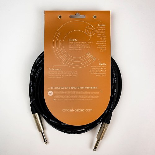 Cordial Premium High-Copper Instrument Cable with Road Wrap - Black WORLDWIDE DELIVERY