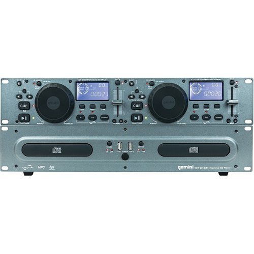 Gemini - CDX-2250I: DJ CD Media Player with USB - Black