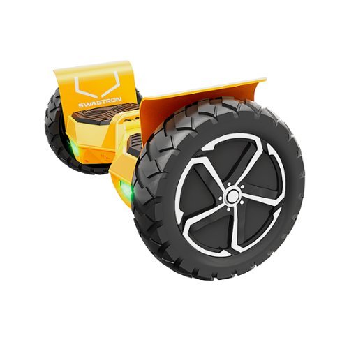 Swagtron - swagBOARD T6 Off-road Self-Balancing Scooter - 12 Mile Range with Speeds up to 12 mph - Orange-Front_Standard 