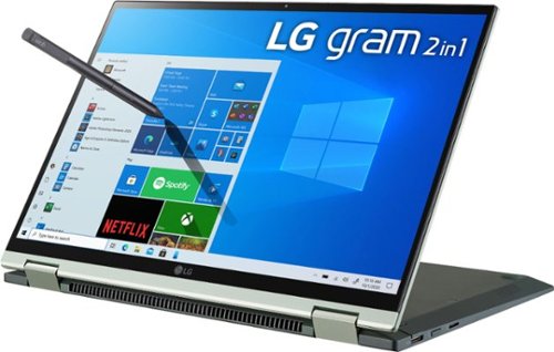 LG - Geek Squad Certified Refurbished Gram 2-in-1 14" Touch-Screen Laptop - Intel Core i7 - 16GB - 1TB SSD - Green-Front_Standard 
