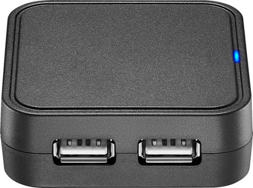 Best Buy essentials™ 4-Port USB 2.0 Hub - Black WORLDWIDE DELIVERY