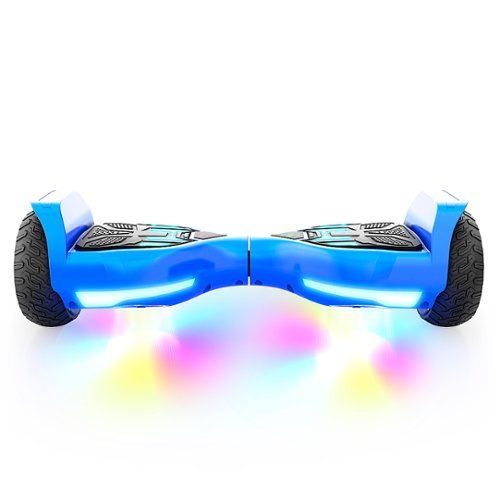 SWAGTRON - swagBOARD Warrior T580 Hoverboard with 30 Music-Synced Ground FX Lighting & 6.5-Inch Infinity LED Wheels - Blue
