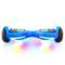 Swagtron - swagBOARD Warrior T580 Hoverboard with 30 Music-Synced Ground FX Lighting & 6.5-Inch Infinity LED Wheels - Blue-Front_Standard