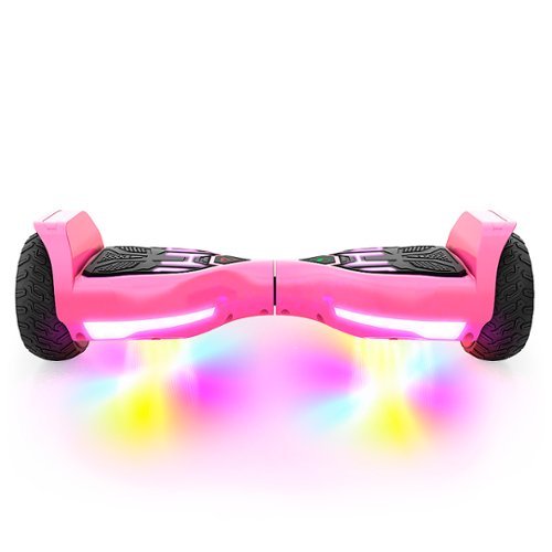 Swagtron - swagBOARD Warrior T580 Hoverboard with 30 Music-Synced Ground FX Lighting & 6.5-Inch Infinity LED Wheels - Pink