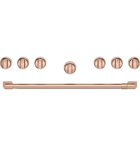 Café - Handle and Knob Set for 36" Pro Range and Rangetop - Brushed Copper