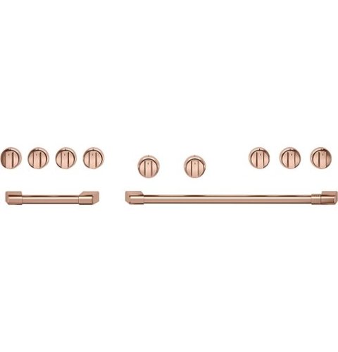 Café - Handle and Knob Set for 48" Pro Range and Rangetop - Brushed Copper