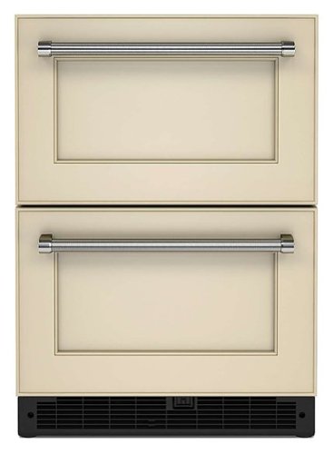 KitchenAid - 4.40 Cu. Ft. Built-In Mini Fridge with Double-Drawer Refrigerator - Custom Panel Ready