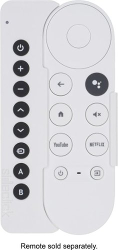 Sideclick - Universal Remote Attachment for Chromecast with Google TV - White