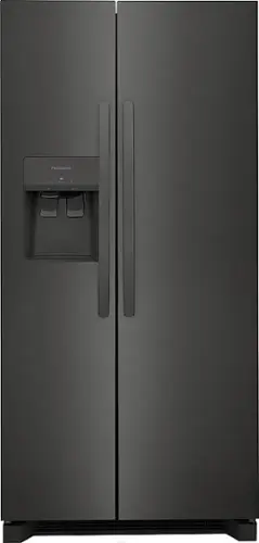 Front. Frigidaire - 22.3 Cu. Ft. Side-by-Side Refrigerator - Black Stainless Steel.
