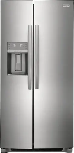 Front. Frigidaire - Gallery 22.3 Cu. Ft. Side-by-Side Refrigerator - Smudge-Proof® Stainless Steel.