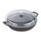 Staub - Cast Iron 3.5-qt Braiser with Glass Lid - Matte Black-Angle_Standard