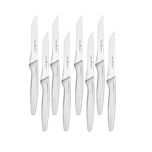 J.A. HENCKELS INTERNATIONAL - Henckels 8-pc Stainless Steel Serrated Steak Knife Set - Silver