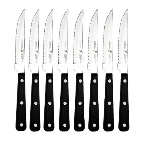 Henckels 8-pc Serrated Steak Knife Set - Black