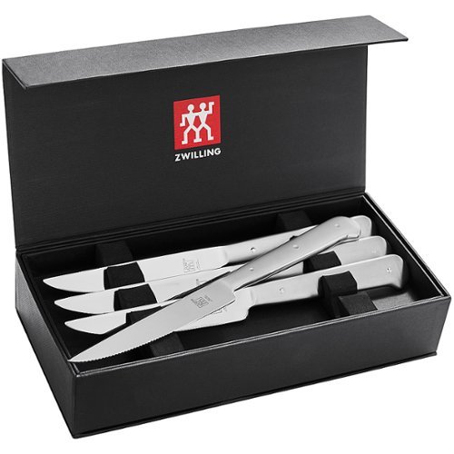 ZWILLING - Porterhouse Stainless Steel 8-pc  Steak Knife Set with Black Presentation Case - Black