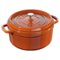Staub - Cast Iron 5.5-qt Round Cocotte - Burnt Orange-Angle_Standard