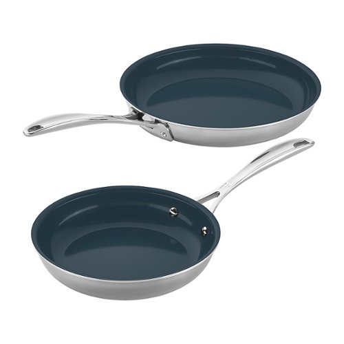 ZWILLING - Clad CFX 2-pc Fry Pan Set - Silver
