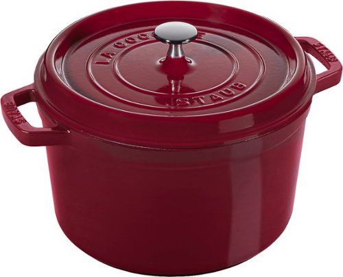 Staub - Cast Iron 5-qt Tall Cocotte - Grenadine-Angle_Standard 