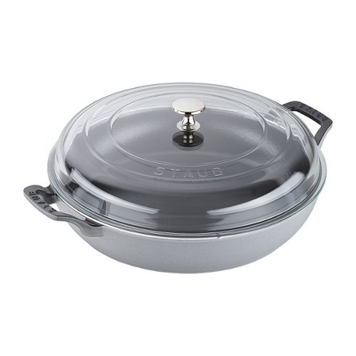 Staub - Cast Iron 3.5-qt Braiser with Glass Lid - Graphite Grey-Angle_Standard 