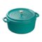 Staub - Cast Iron 5.5-qt Round Cocotte - Turquoise-Angle_Standard