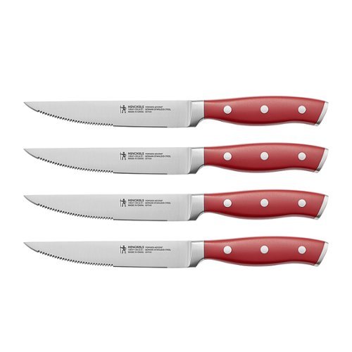 Henckels - Forged Accent 4-pc Steak Knife Set - Red-Angle_Standard 
