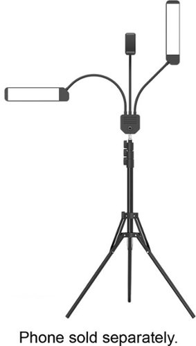 Digipower - The Enhancer - Flexible Pro Vlogging Lighting Set with Remote & Stand - Black