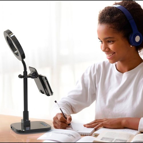 Digipower The Success - Video Calling, Teaching, Learning Smartphone Stand With Personal 6 Ring Light - White GLOBAL SHIPPING