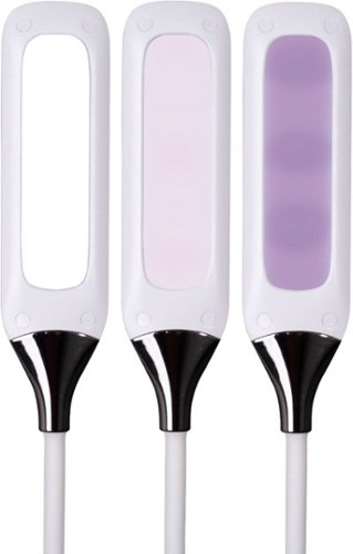 OttLite Enhance LED Sanitizing Desk Lamp w/ SpectraClean Disinfection, 3 Brightness Settings, Touch Activated Control & USB Port - White GLOBAL SHIPPING