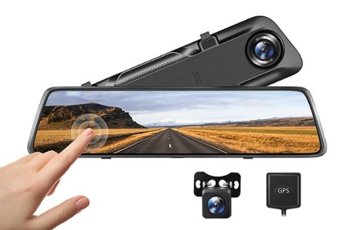 Vantop HF612L 12” 4K UHD Front and Rear Mirror Dash Cam with Built-in GPS and Voice Control - Black WORLDWIDE DELIVERY