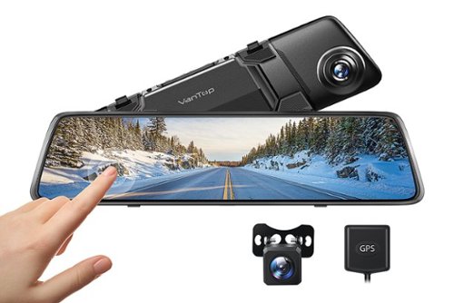Vantop HF612 12 2.5K Front and Rear Mirror Dash Cam with Built-in GPS and Voice Control WORLDWIDE DELIVERY