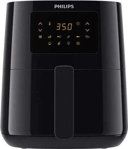 Philips Essential Airfryer-Compact Digital with Rapid Air Technology (1.8lb/4.1L capacity)- HD9252/91 - Black