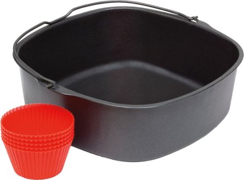 Philips Baking Master Accessory Kit with Baking Pan and Silicone Muffin Cups-for compact air fryer models - Black; Red