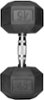 Stack Fitness - 45LB Hex Dumbbell - Black-Front_Standard