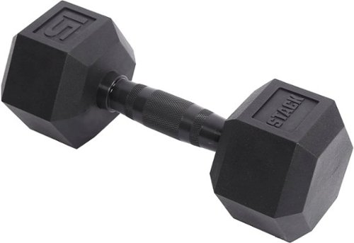 Stack Fitness - 15LB Hex Dumbbell Pair - Black