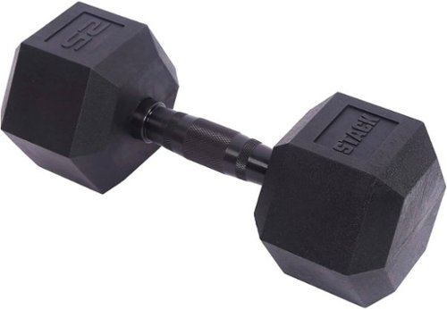 Stack Fitness - 25LB Hex Dumbbell - Black
