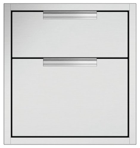 DCS - Tower Double Drawer - Brushed Stainless Steel-Angle_Standard 