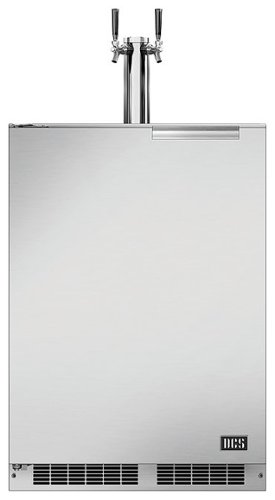 DCS by Fisher & Paykel - 24" 5.7 Cu. Ft. Dual Tap Outdoor Beer Dispenser - Brushed Stainless Steel