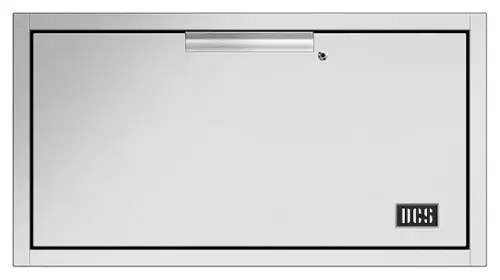 Front. DCS - 30" Warming Drawer - Brushed stainless steel.