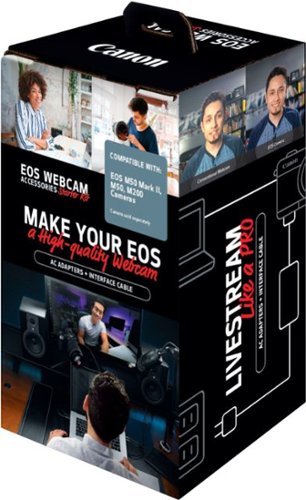 Canon EOS Webcam Accessories Starter Kit for EOS M50 Mark II, M50, and M200 Cameras - Black WORLDWIDE DELIVERY