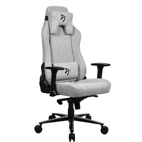 Arozzi - Vernazza Premium Soft Fabric Ergonomic Office/Gaming Chair - Light Grey