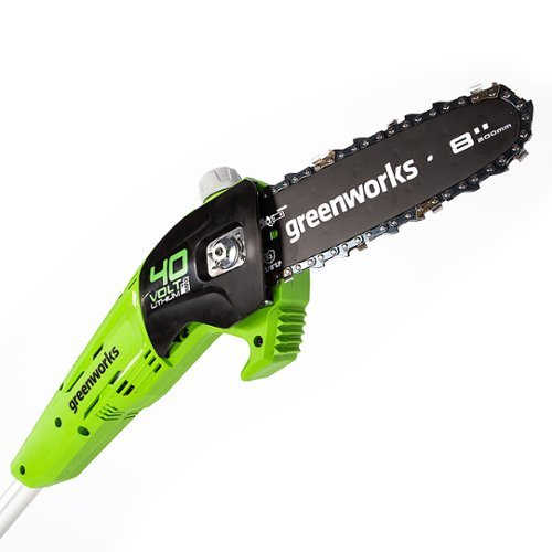 Greenworks - 8 in. 40-Volt Pole Saw (Battery and Charger Not Included) - Black/Green