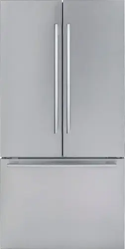 Front. Thermador - Masterpiece 20.8 Cu. Ft. French Door Counter-Depth Smart Refrigerator - Silver.