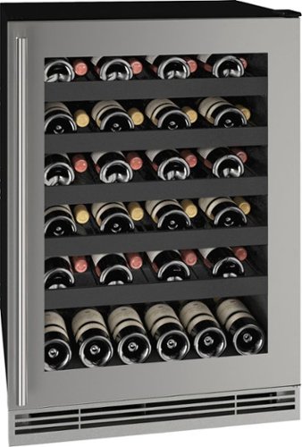 U-Line - 5.5 cu ft 48-750ml bottle Wine Refrigerator - Stainless steel