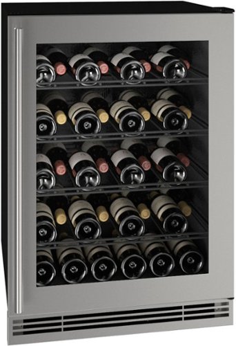 U-Line - 5.4 cu ft 38-750ml bottle Wine Refrigerator - Stainless steel