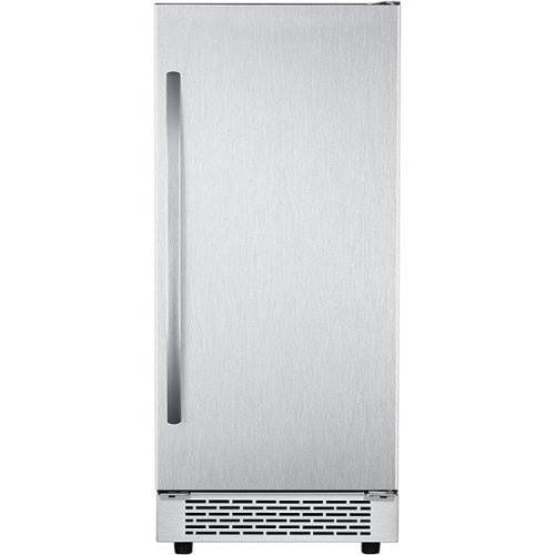 Hanover - Grandeur Series 15" 32-Lb. Freestanding Icemaker with Reverible Door and Touch Controls - Silver