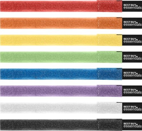 Best Buy essentials™ 8 Cable Ties - Multi-Colored GLOBAL SHIPPING